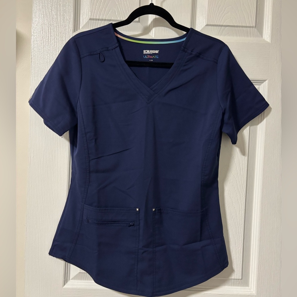 Scrubstar set navy blue size small